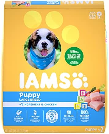 IAMS Smart Puppy Large Breed Dry Puppy Food with Real Chicken, 30.6 lb. Bag