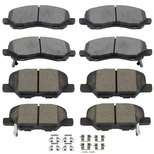 Image of SCITOO D866 D1679 Front and Rear Ceramic Disc Brake Pad Set 8PCS w /Hardware Fit For Mitsubishi For Outlander 2014-2020,For Outlander Sport 2016-2024