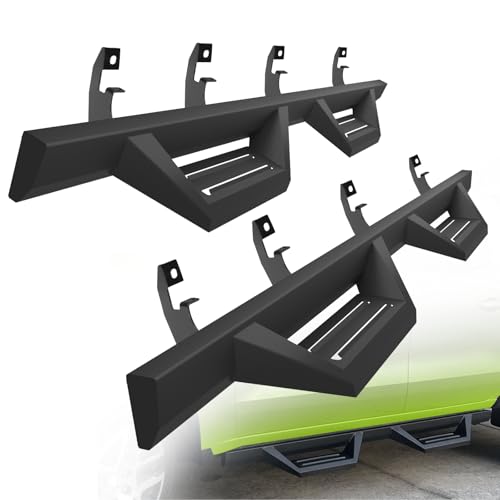 ONINE Drop Steps Custom Fit 2019-2025 Chevy Silverado/Gmc Sierra 1500 & 2020-2025 Chevy Silverado/Gmc Sierra 2500HD 3500HD Crew Cab Running Board Side Step Nerf Bar Rock Slider, Textured Black