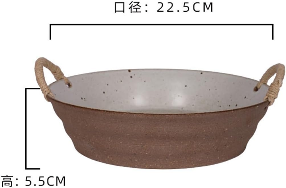 Vintage Ceramic Yearly Fish Tall Plate Bowl Straight Side Dish Hand Painted Lapis Lazuli Hotel Tableware