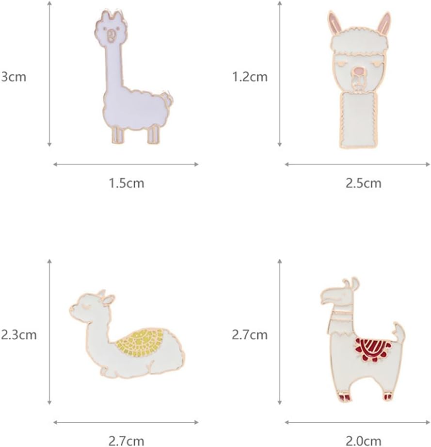 BESTYASH Alpaca Brooch Pin Scarf Buckle Decorative Animal Badge Creative Corsage Lapel Pin for Women Jackets Bags Holiday