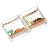 Uonlytech 12 Realistische Kleine Aquarium Modelle mit Fischfiguren Dekorative Kleiner Aquarien für Puppenhaus und Bastelprojekte
