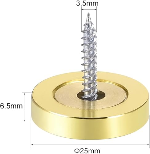 Miniatura 19 de uxcell Tornillos de espejo decorativos tapa tapa clavos acero inoxidable pulido 0.787 in 8pcs Tono plata,Oro,https:/ www.Yaxa/dp/undefined
