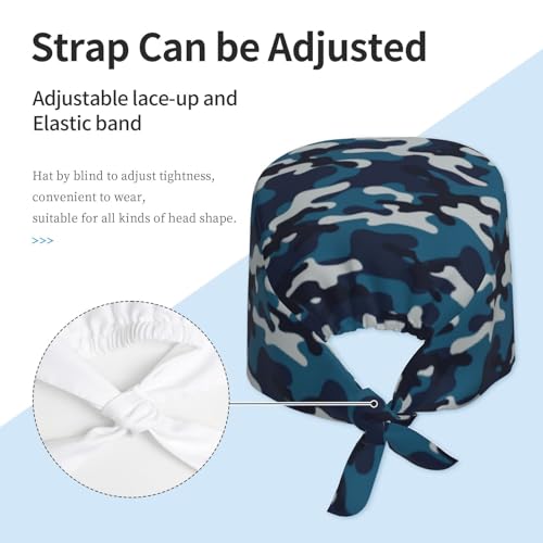 Image of Unisex Adjustable Surgical Sweatband - Elastic Bandage Cap - Scrub Caps for Nurse Working Cap