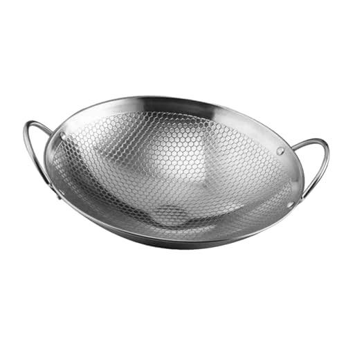Wok de acero inoxidable HouseVibe con fondo redondo 8 pulg miniatura 4