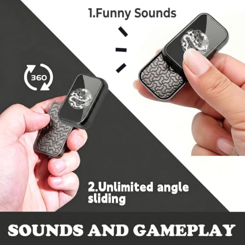 Image of Alloy Magnetic Metal Black Fidget Slider for Stress and Anxiety Relief, Stress Relief Toys Adults, Unrestricted Sliding