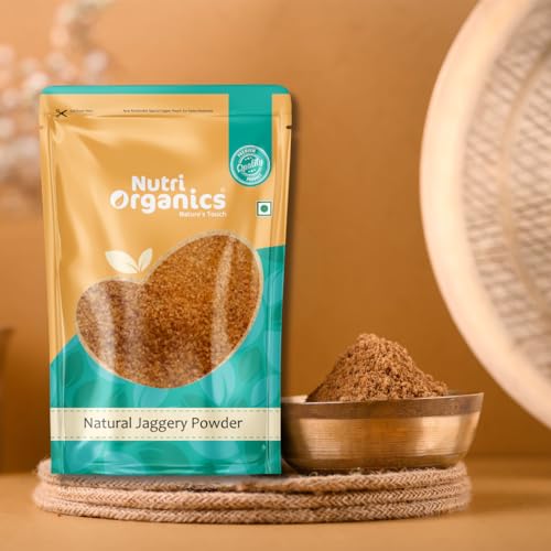 Image of Nutri Organics Jaggery /Gur /Gud Powder - 1.5 kg |Healthy Sugar Subsitute, Unbleached Jaggery
