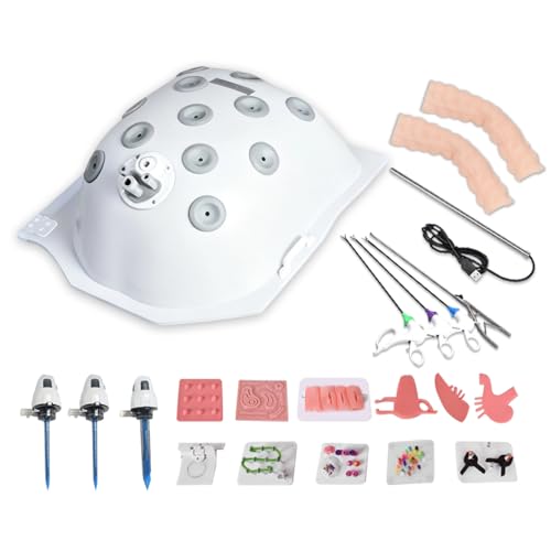 Laparoscopic Surgery Simulator - Portable Training Box & Basic Laparoscopic Skills Trainer with Interchangeable Training Modules, Surgical Practice Model for Medical Students & Clinical Skills
