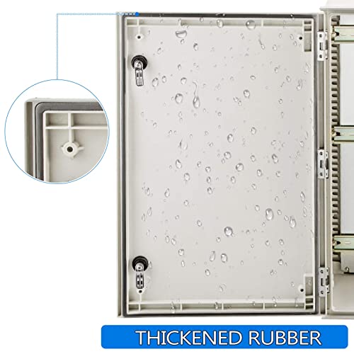 Vevor Fiberglass Enclosure 23.6 X 15.7 X 9.1" Electrical Enclosure Box Nema 3X Electronic Equipment Enclosure Box Ip65 Weatherproof Wall-Mounted Electrical Enclosure With Hinges & Quarter-Turn Latches #TOP4