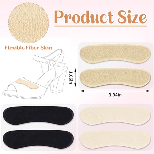 Image of Cutecrop 6 Pair Sandal Shoe Strap Extender Heel Sandal Strap Cushion Strips Heel Grips Liner Insert for Shoes Too Big Preventing Slipping, Rubbing, Non-Slip (Classic)