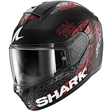casco shark speed-r 2 carbon run COMFORT: Sistema di ventilazione ottimizzato simulato digitalmente con 3 prese d'aria / Sistema EASYFIT per un facile inserimento delle stanghette degli occhiali / Interno rimovibile e lavabile in lavatrice / Compatibile con interfono