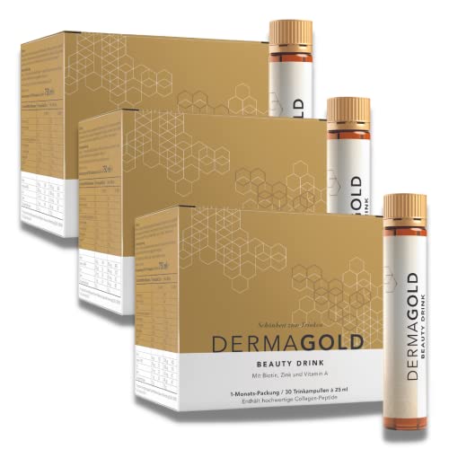 ATRO DermaGold, 3-Monatspackung (90 x 25 ml), Beauty Drink mit VERISOL Schönheits Collagen Cover