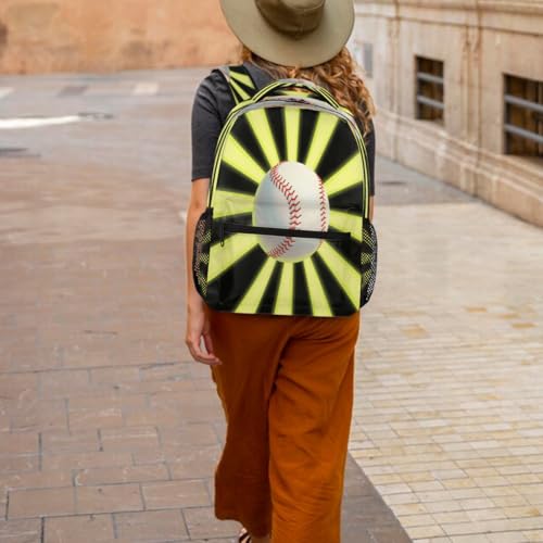 Mochila escolar amarilla para laptop 15.6 pulgadas ligera de viaje 6