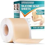 Silicone Scar Sheets (1.6” x 150”-3.8M), Medical Grade Soft Silicone Scar Tape, Scar Strips, Scar Roll - Keloid, C-Section, Surgical, Acne- Scars Removal Treatment, Painless Easy Removal, Reusable