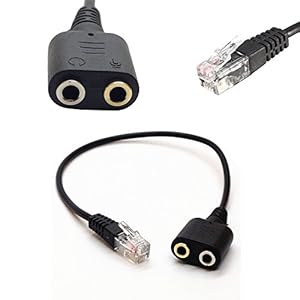 CentBest 3,5 mm op RJ9 RJ10 kabel PC headset telefoon hoofdtelefoon adapterkabel converter voor Avaya 1600 9600 SNOM…