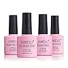 AIMEILI Top Coat and Base Coat, Mat Top Coat, 2 in 1 Builder Base Gel Soak Off UV LED Gel Lak Nagellak Gellak 10ML