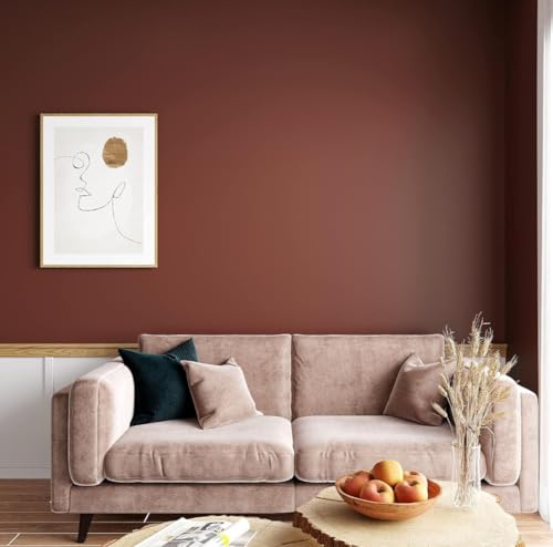 Image of DEEMUS Brown Matte Peel & Stick Self Adhesive Waterproof Sticker for Living Room, Bedroom Office,Almirah, Floor, Tabletop, Wall, Fridge,& Renovation Projects (2 x 25 Feet)