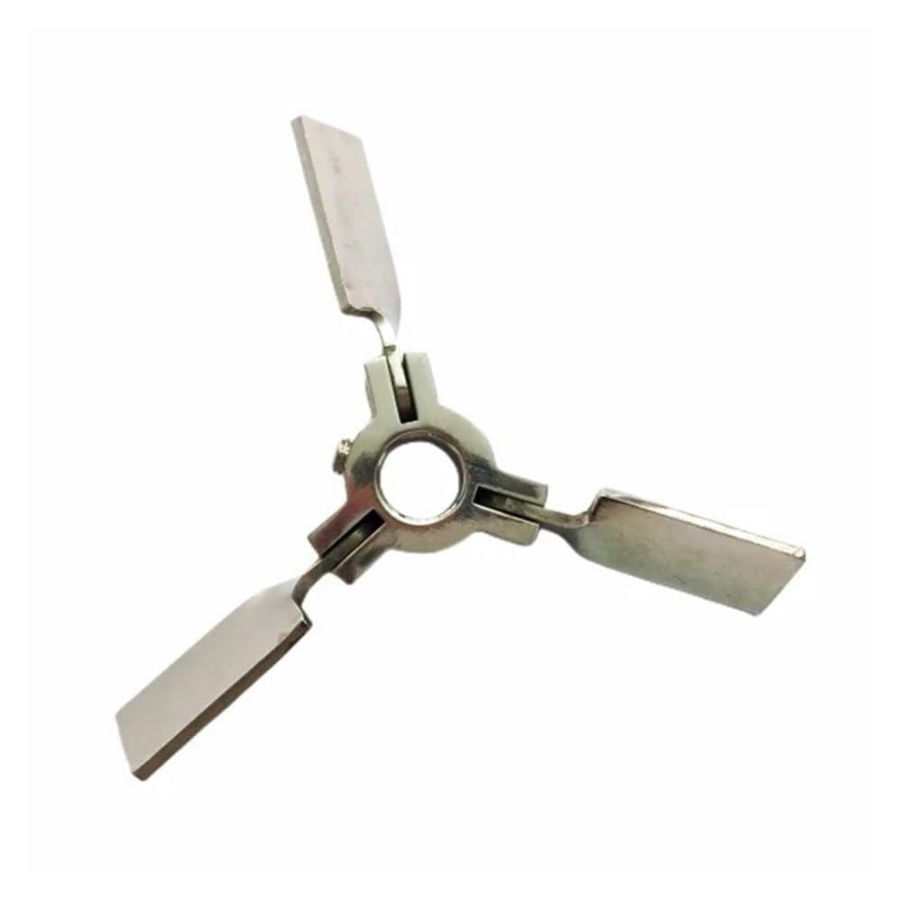 Strumenti da laboratorio e attrezzature Paletta for agitatore in acciaio inox, girante for agitatore da laboratorio, a tre pale, lunghezza 70 mm, diametro 200 mm, diametro foro interno 25 mm