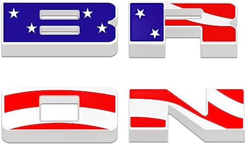 Front Grille Letter Overlays compatible for 2020 2021 2022 Bron Accessories (Not for Sport) - ABS Letter Emblems Decoration (USA Flag)
