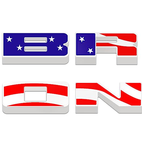 Front Grille Letter Overlays Compatible For 2020 2021 2022 Bron Accessories (Not For Sport) - Abs Letter Emblems Decoration (Usa Flag) #TOP3