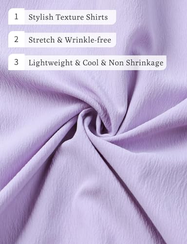 Image of JEMITOP Mens Stretch Wrinkle Free Texture Shirts