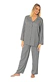 i-Smalls Pyjama long de luxe pour femme - Finition douce et soyeuse - Tailles 36 à 54, Noir , 16-18