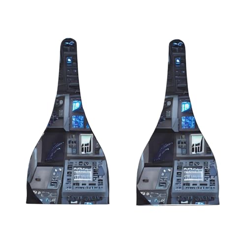 Newborn Baby Hat, Cabin of The Future Print Soft Top Knot Beanie Cap, Cute Baby Headwear for 0-6 Months Black3