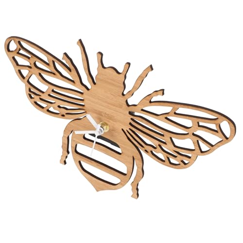 DOITOOL Reloj de Pared de Abeja Relojes Gran Reloj de Pared Reloj cucú decoración de Pared Decoracion de Pared Reloj de Pared del hogar Reloj de Pared Que no Hace Metal Light Brown