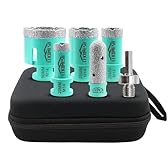 LEKOMESH Punte Diamantate per Piastrelle - 6 pezzi (20/25/35/50mm+20mm Fresa Diamantata+Adattatore) Seghe a Tazza Diamantata per Gres Porcellana Ceramica, Filettatura M14