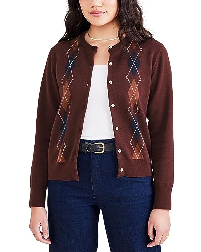 DOCKERS Men's Regular Fit Long Sleeve Cardigan Sweater