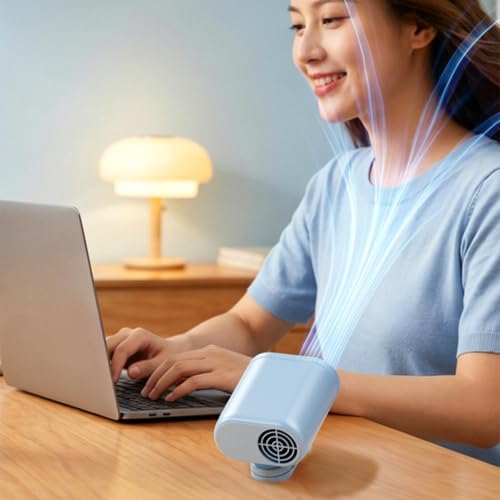 Ventilador de clip portátil recargable por USB con pantalla digital LED y giro de 360 grados 2