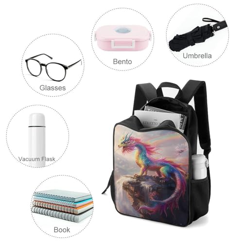Colorful Dragons Cute Backpack Large Capacity Oxford Oloth Backpacks for Women Men Traveling3
