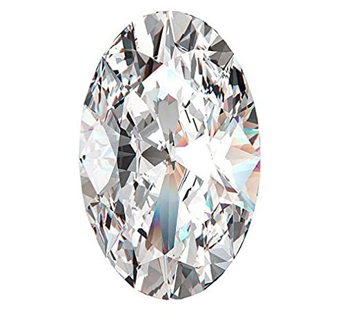 S KUMAR GEMS and Jewels 11.25 Ratti Certified Oval Shape/Cut Zircon (American Diamond) Oval Shape Gemstone for Unisex-image-0
