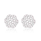 Amyjane Pendientes bohemios de flores de racimo occidental, color blanco, rosa, geométricos, vintage, aretes bohemios para mujer, joyería retro para fiesta de graduación