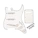Alnicov Guitar Single Coil Pickupsï¼ŒEletric Guitar Prewired-Loaded SSS Pickguard Scratch Plate Set ï¼Œ 3Ply with Back Coverï¼Œfor Strat Stratocaster Guitar Parts,White