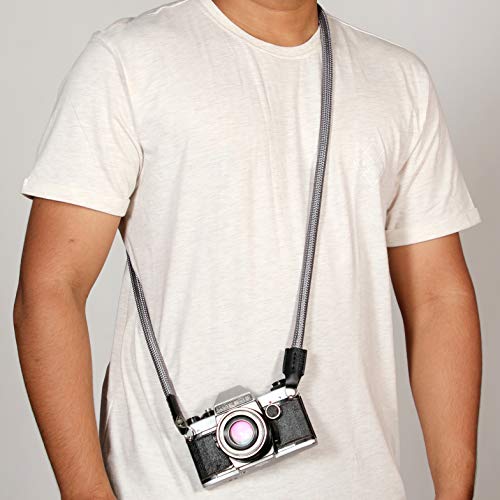 Image of Xaperture Rope Camera Neck Straps for DSLR /SLR and mirrorless Cameras (125cm, Grey)