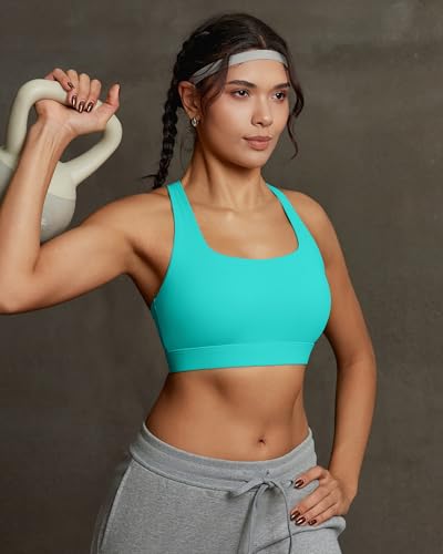 Image of RUNNING GIRL Sports Bras for Women,Crisscross Back High Impact Sports Bra with Hook Closure Workout Supportive Bra