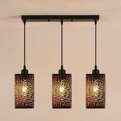 Éclairage de plafond en métal vintage au design raffiné noir
