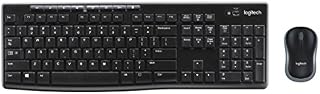 Logitech MK270 Bezprzewodowy Zestaw Klawiatura i Mysz dla Windows, QWERTY układ hiszpański - Czarny