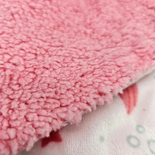 Image of TITI with Love Reversible Baby Blanket and Pillow Set - Mermaid Baby Blanket with Plush Pillow for Girl, Ultra-Soft Reversible Design, 37x27 in