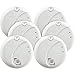 First Alert 7010BFF-6 Smoke Alarm with Photoelectric Sensor and Battery Backup (6 Pack), White
