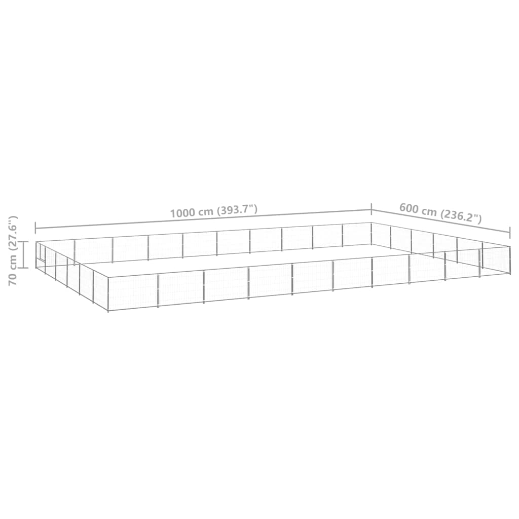 Artykuły dla zwierząt — hodowla psów srebrna 60 m² stal, zwierzęta i artykuły dla zwierząt