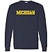 Michigan Wolverines Basic Block Long Sleeve T-Shirt - Large - Navy