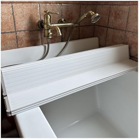 Expandable Bathtub Insulation Cover & Caddy Tray - Space-Saving, Dust-Proof Design for Books, Tablets & Smartphones (110cm x 70cm x 1cm)