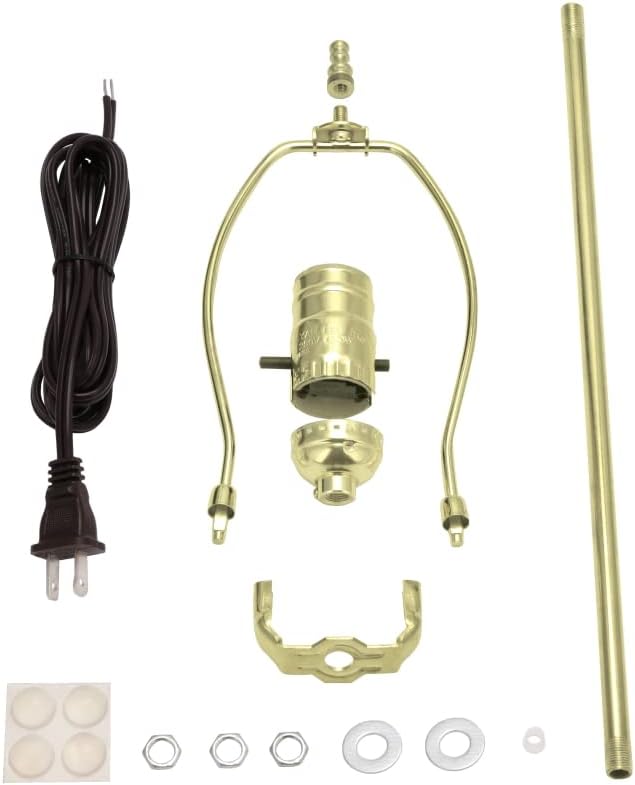 Aspen Creative21026A, Make-a-Lamp Kit in Brass, 1 Pack