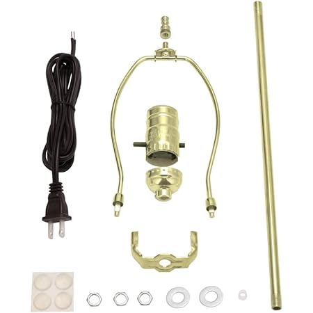 Aspen Creative21026A, Make-a-Lamp Kit in Brass, 1 Pack