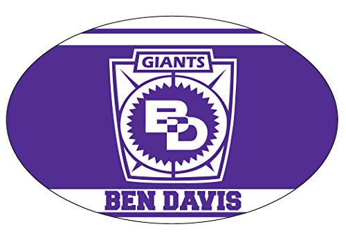 Ben Davis High School Giants Indianapolis Indiana Sports Team Oval Car Fridge Magnet