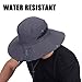USHAKE Bucket Hat, Safari Hat UPF 50+ Sun Hat Boonie Hat Cap for Outdoor Dark Grey