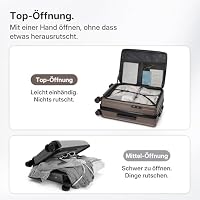 Münicase Reisekoffer L 65 cm, Top-Öffnung, TSA, Coffee – Ansicht 5