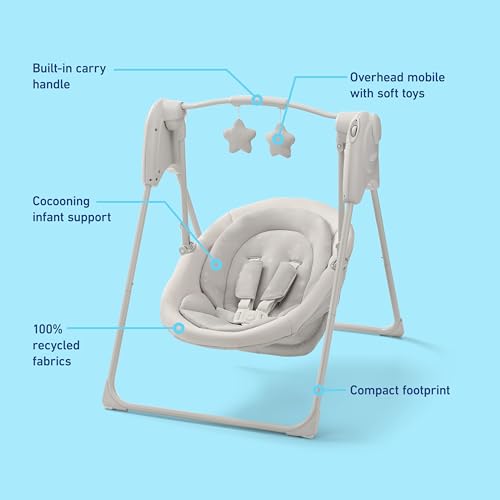 Image of Graco Slim Spaces Compact Baby Swing - Indoor Infant Swing, Baby Registry Must Have, Gifts for New Parents